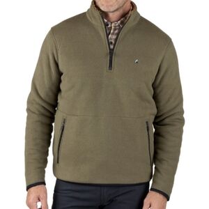 NEW Tailor Vintage Men's Army Polar Bonded Berber Fleece Pullover Size S